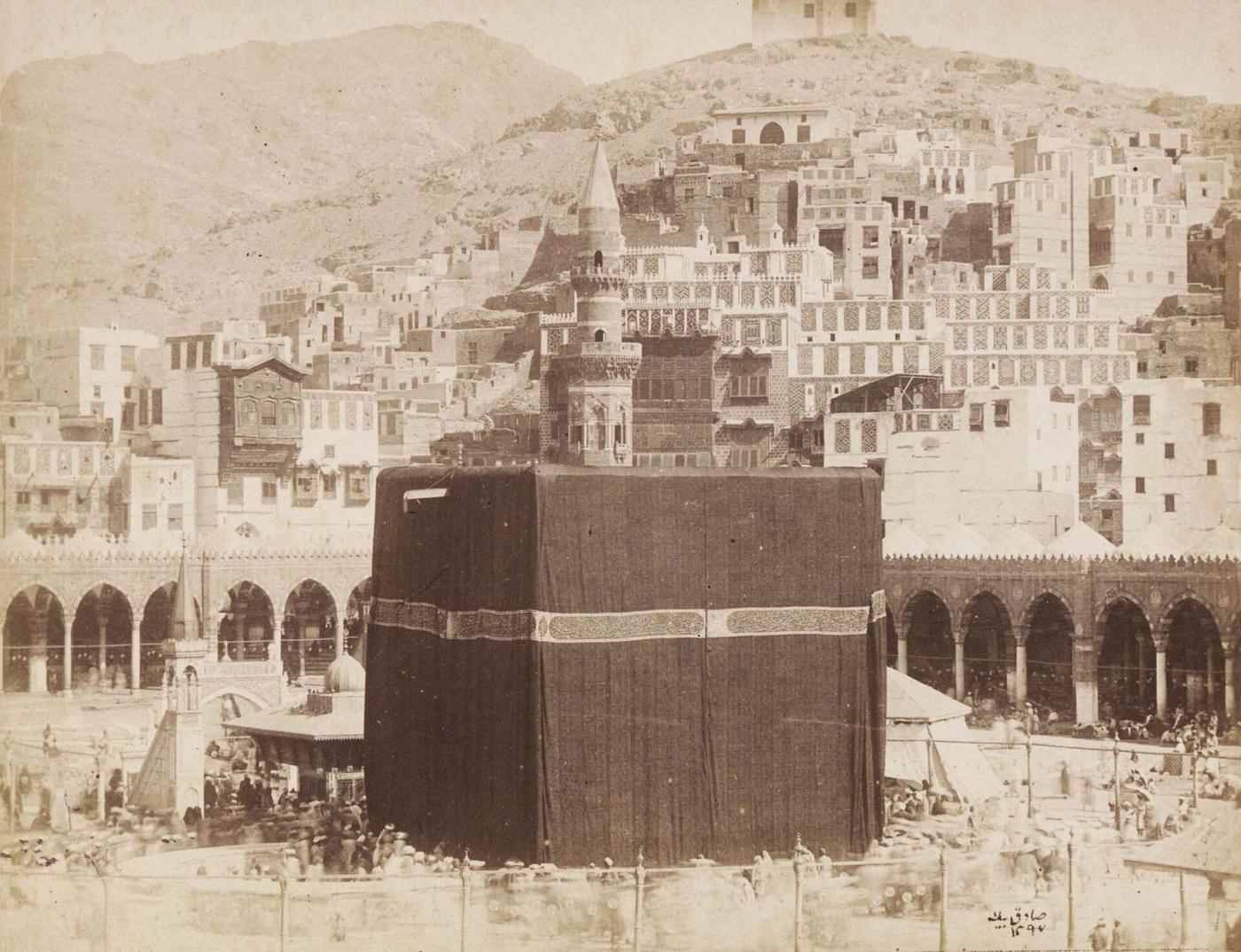 The Kaaba in the Sacred Mosque at Mecca, 19th-century photograph