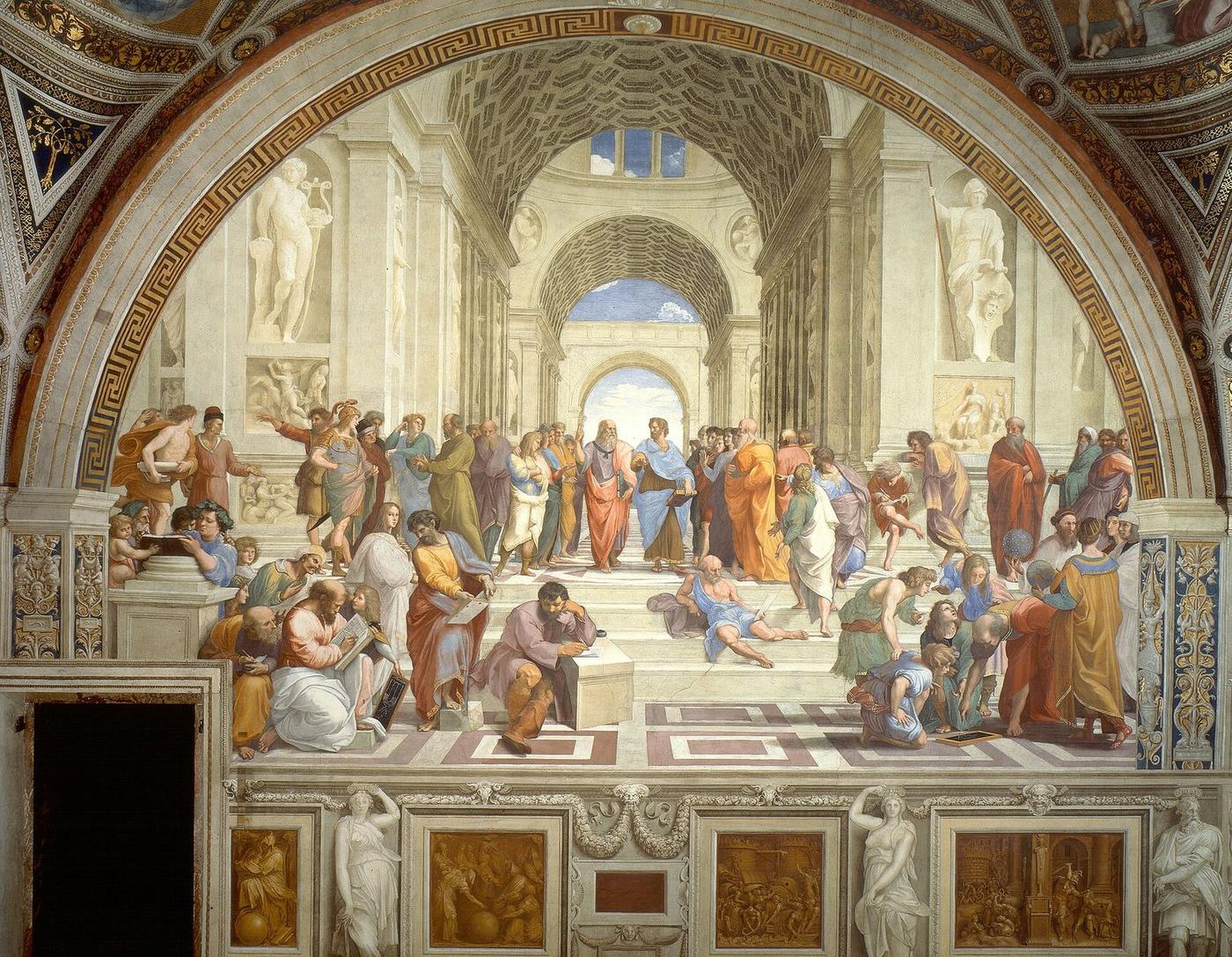 The School of Athens by Raphael, with Plato and Aristotle at its centre