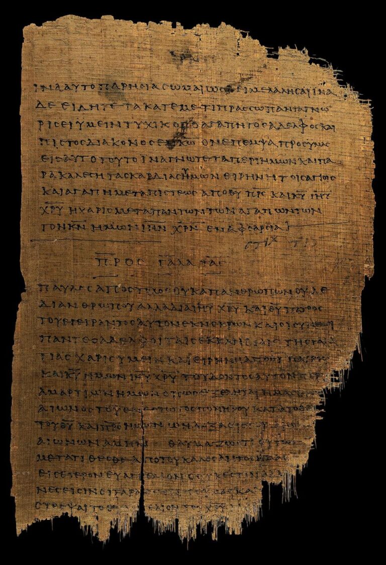 Papyrus 46, the end of Ephesians and the opening of Galatians, around AD 200