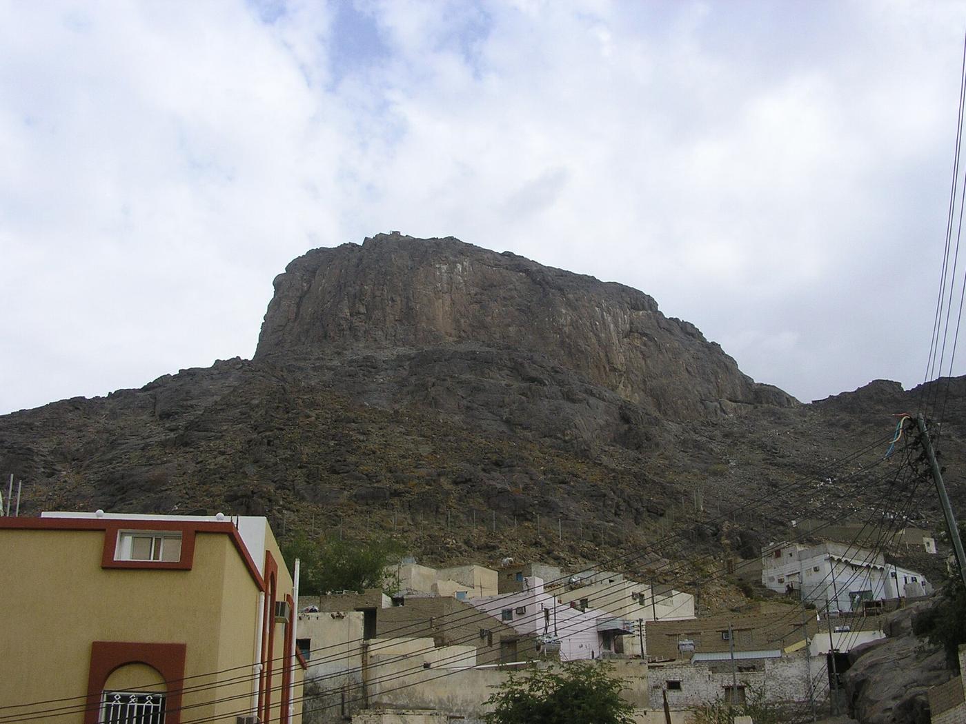 Jabal al-Nour near Mecca, the mountain of the cave of Hira
